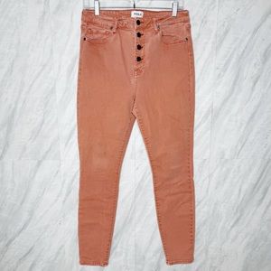 Pistola Brown High Rise Jeans with Soft Texture
